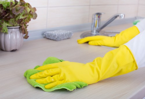 Cleaning products stored and handled safely